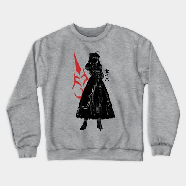 Crimson Swordswoman Crewneck Sweatshirt by FanFreak